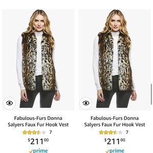 Donna Salyers faux fur vest-size small